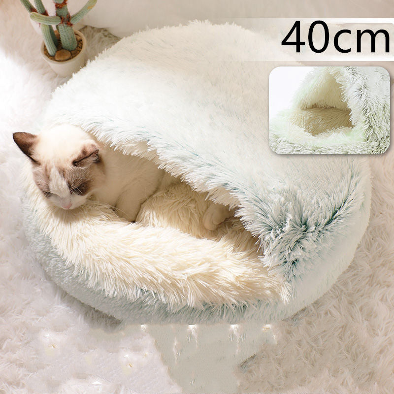 SnuggleHaven Pet Bed – Round Plush Bed for Cold Nights