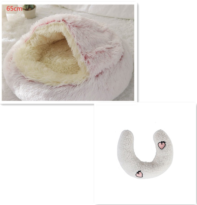 SnuggleHaven Pet Bed – Round Plush Bed for Cold Nights
