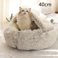 SnuggleHaven Pet Bed – Round Plush Bed for Cold Nights
