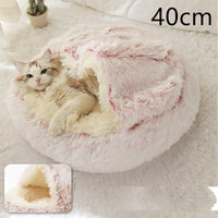 SnuggleHaven Pet Bed – Round Plush Bed for Cold Nights