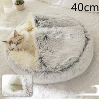 SnuggleHaven Pet Bed – Round Plush Bed for Cold Nights