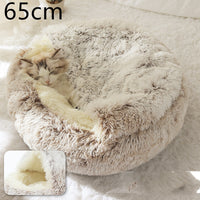 SnuggleHaven Pet Bed – Round Plush Bed for Cold Nights