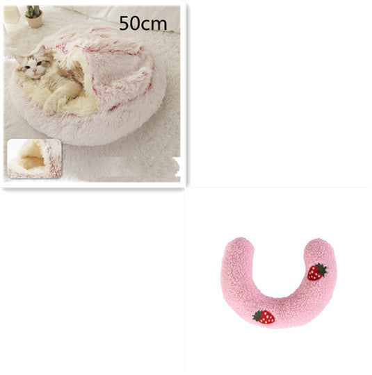 SnuggleHaven Pet Bed – Round Plush Bed for Cold Nights
