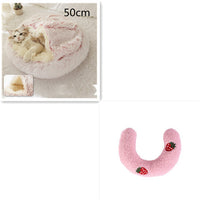 SnuggleHaven Pet Bed – Round Plush Bed for Cold Nights
