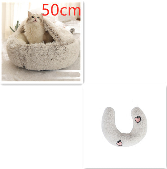 SnuggleHaven Pet Bed – Round Plush Bed for Cold Nights