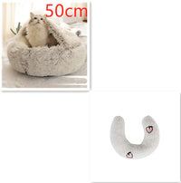 SnuggleHaven Pet Bed – Round Plush Bed for Cold Nights