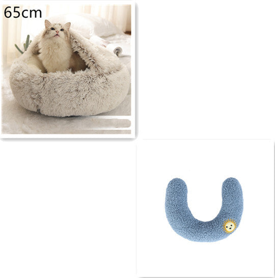 SnuggleHaven Pet Bed – Round Plush Bed for Cold Nights