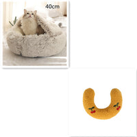 SnuggleHaven Pet Bed – Round Plush Bed for Cold Nights