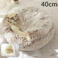 SnuggleHaven Pet Bed – Round Plush Bed for Cold Nights