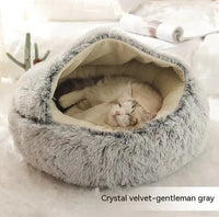 SnuggleHaven Pet Bed – Round Plush Bed for Cold Nights