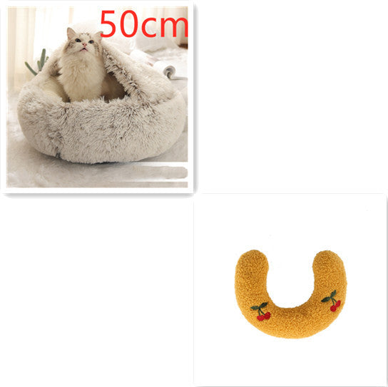 SnuggleHaven Pet Bed – Round Plush Bed for Cold Nights