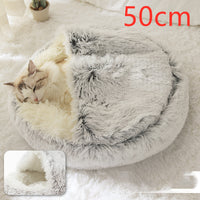 SnuggleHaven Pet Bed – Round Plush Bed for Cold Nights