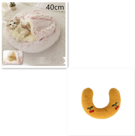 SnuggleHaven Pet Bed – Round Plush Bed for Cold Nights
