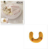 SnuggleHaven Pet Bed – Round Plush Bed for Cold Nights