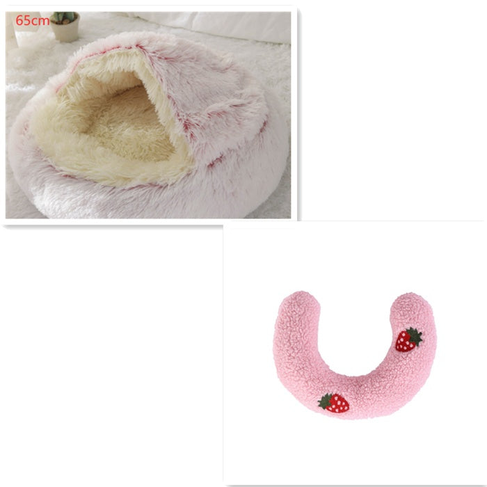SnuggleHaven Pet Bed – Round Plush Bed for Cold Nights