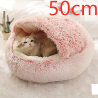 SnuggleHaven Pet Bed – Round Plush Bed for Cold Nights