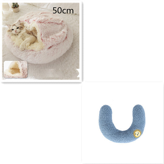 SnuggleHaven Pet Bed – Round Plush Bed for Cold Nights