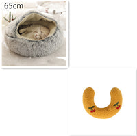 SnuggleHaven Pet Bed – Round Plush Bed for Cold Nights