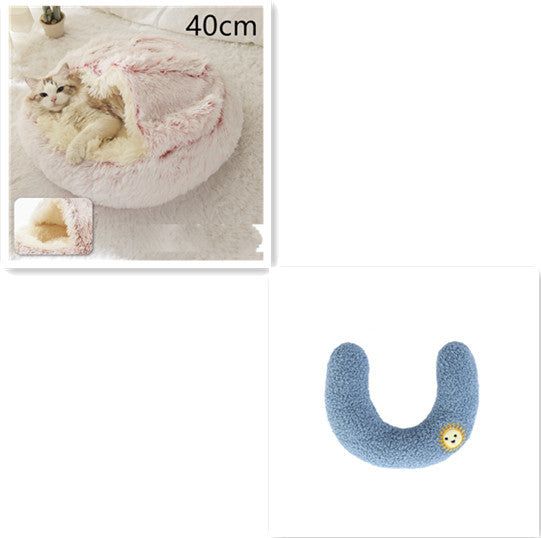 SnuggleHaven Pet Bed – Round Plush Bed for Cold Nights