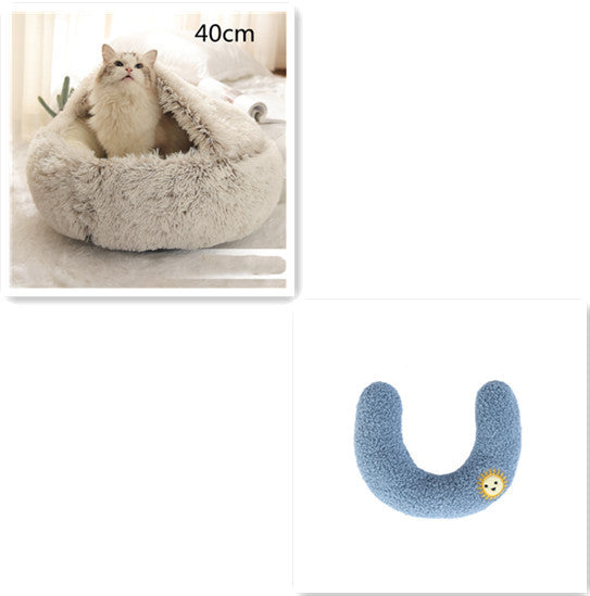SnuggleHaven Pet Bed – Round Plush Bed for Cold Nights