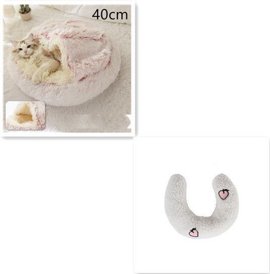 SnuggleHaven Pet Bed – Round Plush Bed for Cold Nights