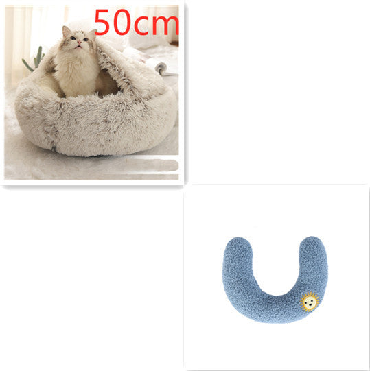 SnuggleHaven Pet Bed – Round Plush Bed for Cold Nights