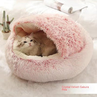 SnuggleHaven Pet Bed – Round Plush Bed for Cold Nights