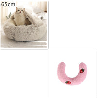 SnuggleHaven Pet Bed – Round Plush Bed for Cold Nights