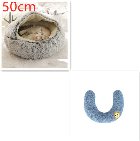 SnuggleHaven Pet Bed – Round Plush Bed for Cold Nights