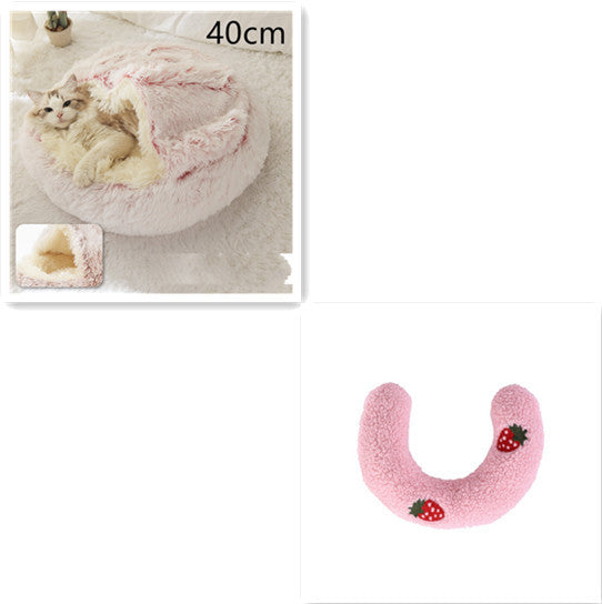 SnuggleHaven Pet Bed – Round Plush Bed for Cold Nights